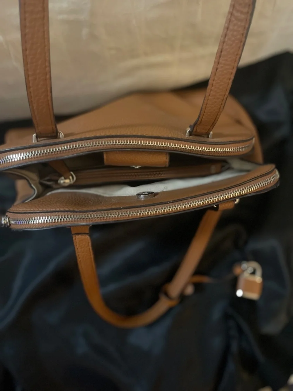 GUESS Cognac Satchel Purse